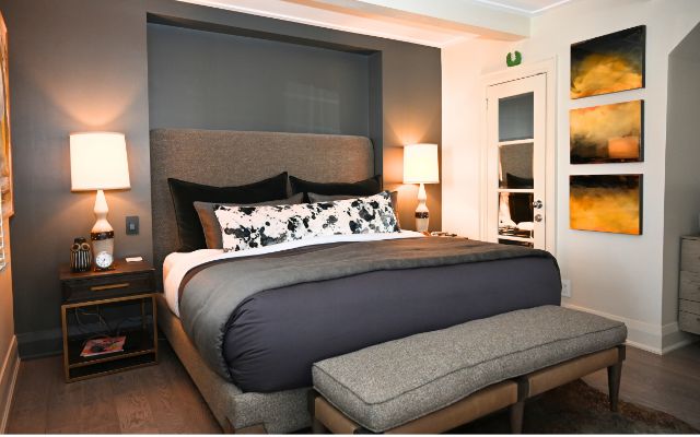 A calm, restful primary bedroom designed for deep sleep.